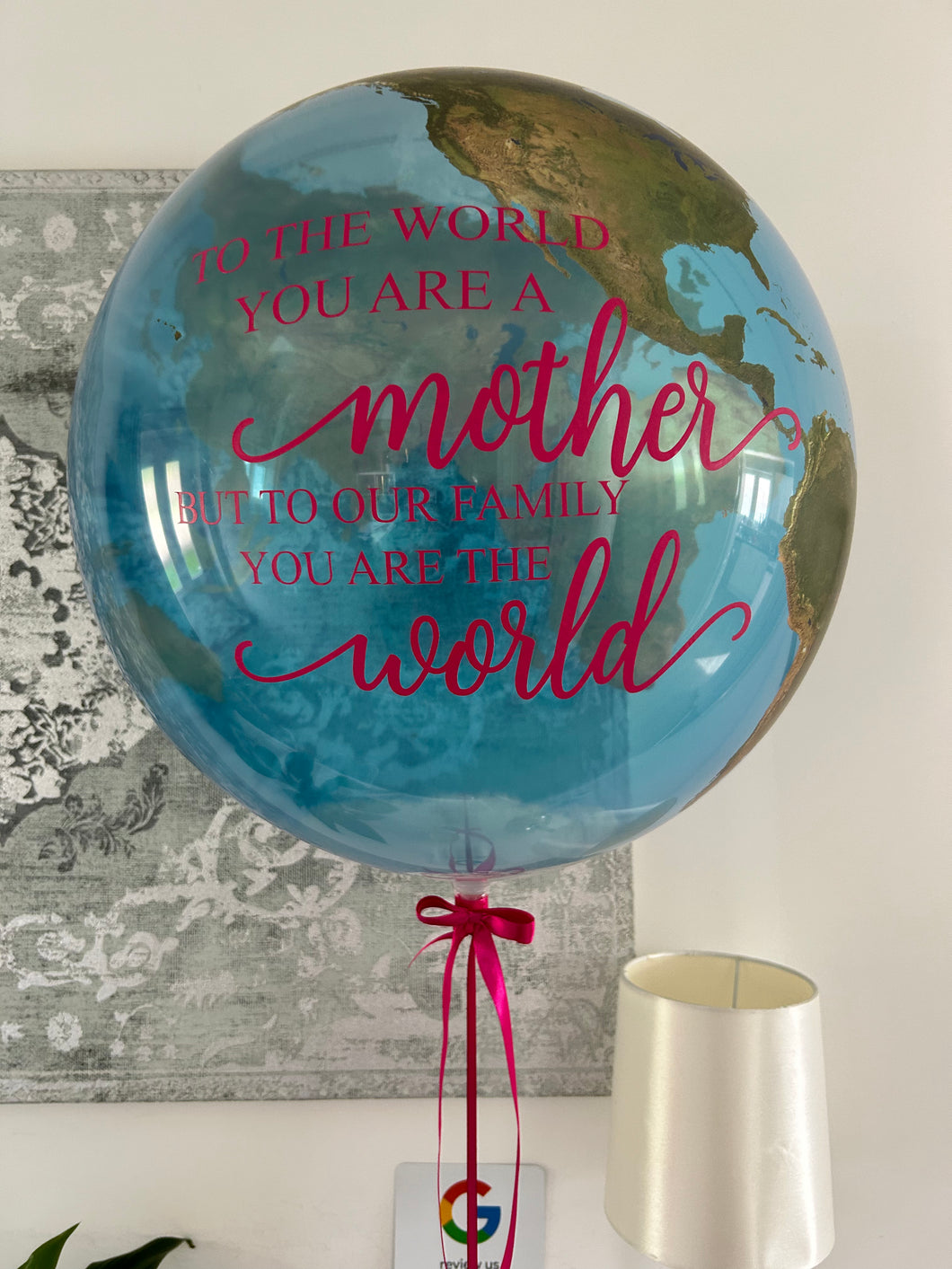 22 Inch World Globe Bubble Mother Day Balloon