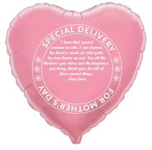 Load image into Gallery viewer, 18 Inch Pink heart Mothers Day Foil Balloon
