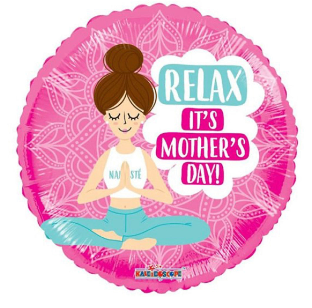 18Inch Mothers Day Yoga Foil Balloon