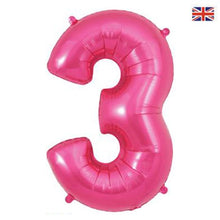 Load image into Gallery viewer, Pink Numbers 0-9 Foil Helium Balloons 34&quot;
