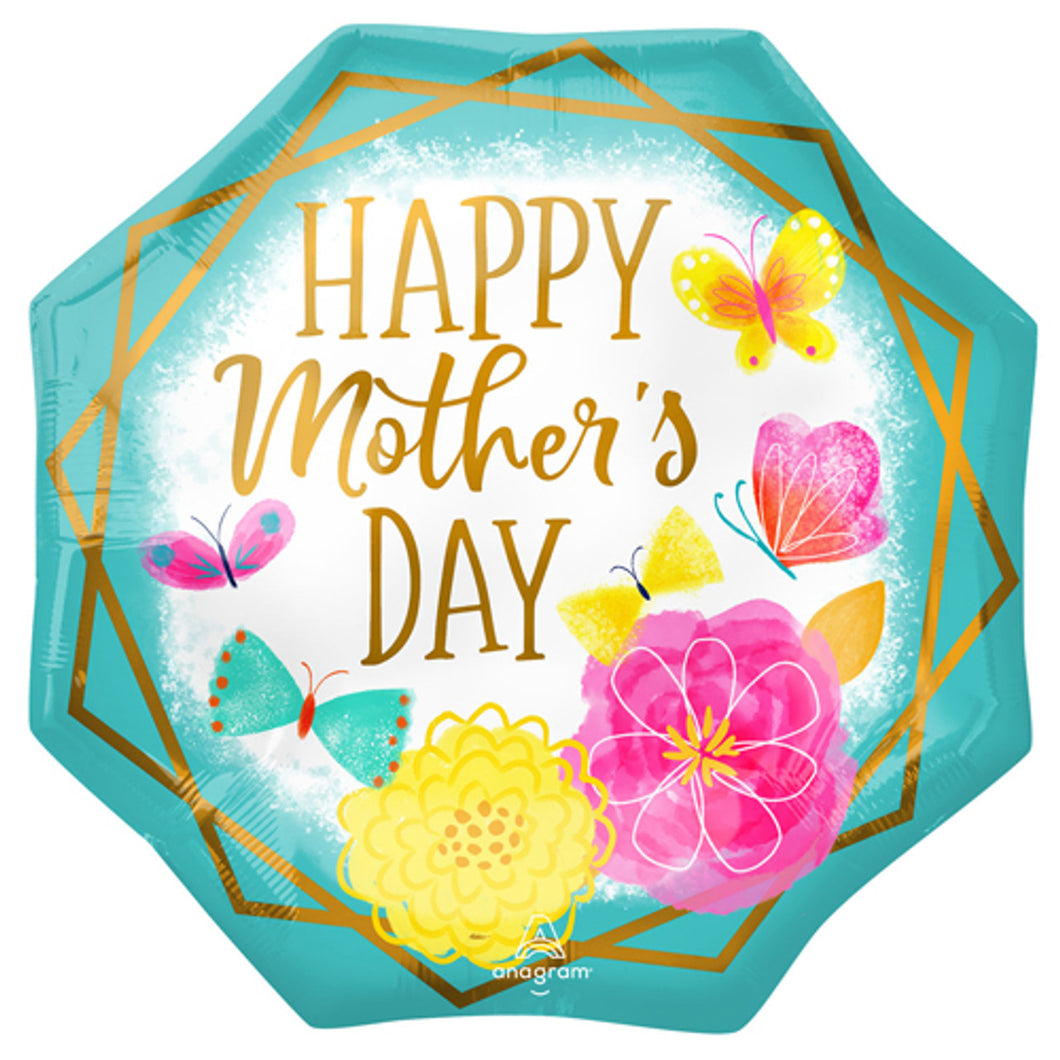 22 Inch Octagon Supershape Mothers Day Foil Balloon
