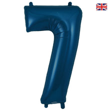 Load image into Gallery viewer, Matte Navy Blue numbers 0-9 Foil Helium Balloon 34&quot;
