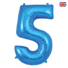 Load image into Gallery viewer, Blue Numbers 0-9 Foil Helium Balloons 34&quot;
