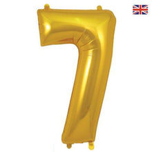 Load image into Gallery viewer, Gold Numbers 0-9 Foil Helium Balloon 34&quot;
