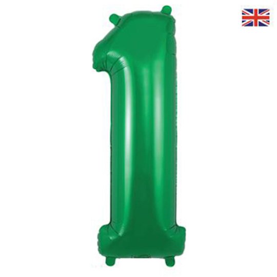 Green Numbers 0-9 Foil helium Balloon 34