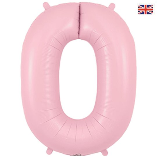Matte Pink Numbers 0-9 Foil Helium Balloon 34