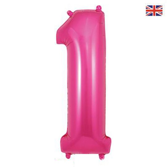 Pink Numbers 0-9 Foil Helium Balloons 34