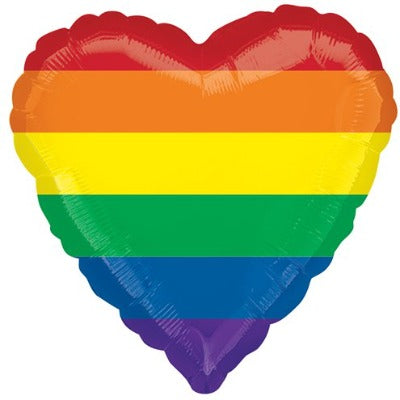 Rainbow Stripes Heart 18