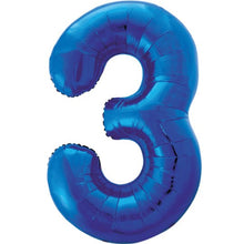 Load image into Gallery viewer, Blue numbers 0-9 Foil Helium Balloon 34&quot;
