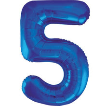Load image into Gallery viewer, Blue numbers 0-9 Foil Helium Balloon 34&quot;
