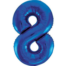 Load image into Gallery viewer, Blue numbers 0-9 Foil Helium Balloon 34&quot;

