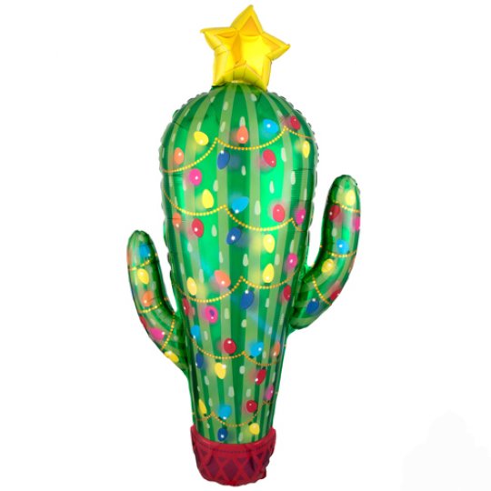 40Inch Christmas Cactus Foil Balloon