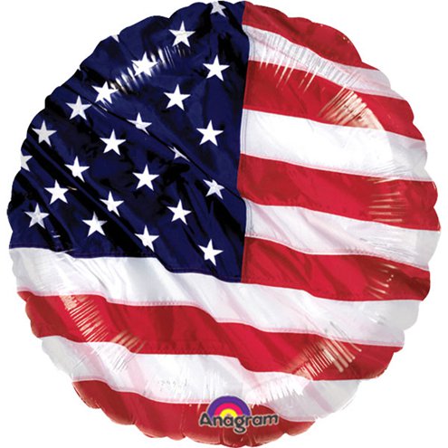 USA American Flag 18" Foil Helium Balloon