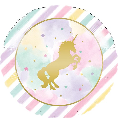 Unicorn Sparkle Foil Metallic 18" Foil Helium Balloon